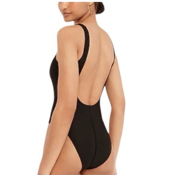 J. Crew Green Ribbed Square Neck One-Piece Swimsuit NWT Size 24 - Picture 3 of 13